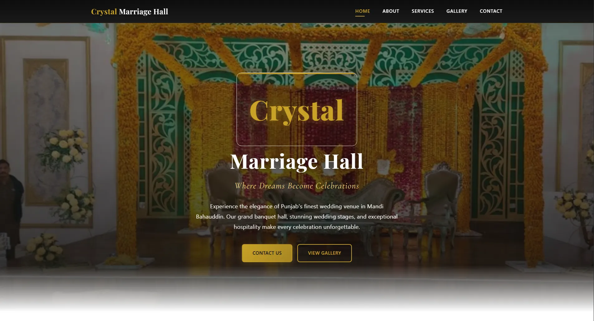 Lead-Generating Website for Marriage Hall