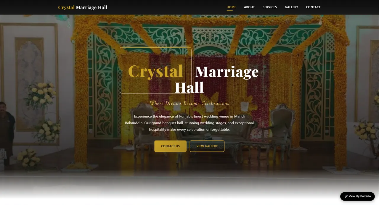 Lead-Generating Website for Marriage Hall mockup preview