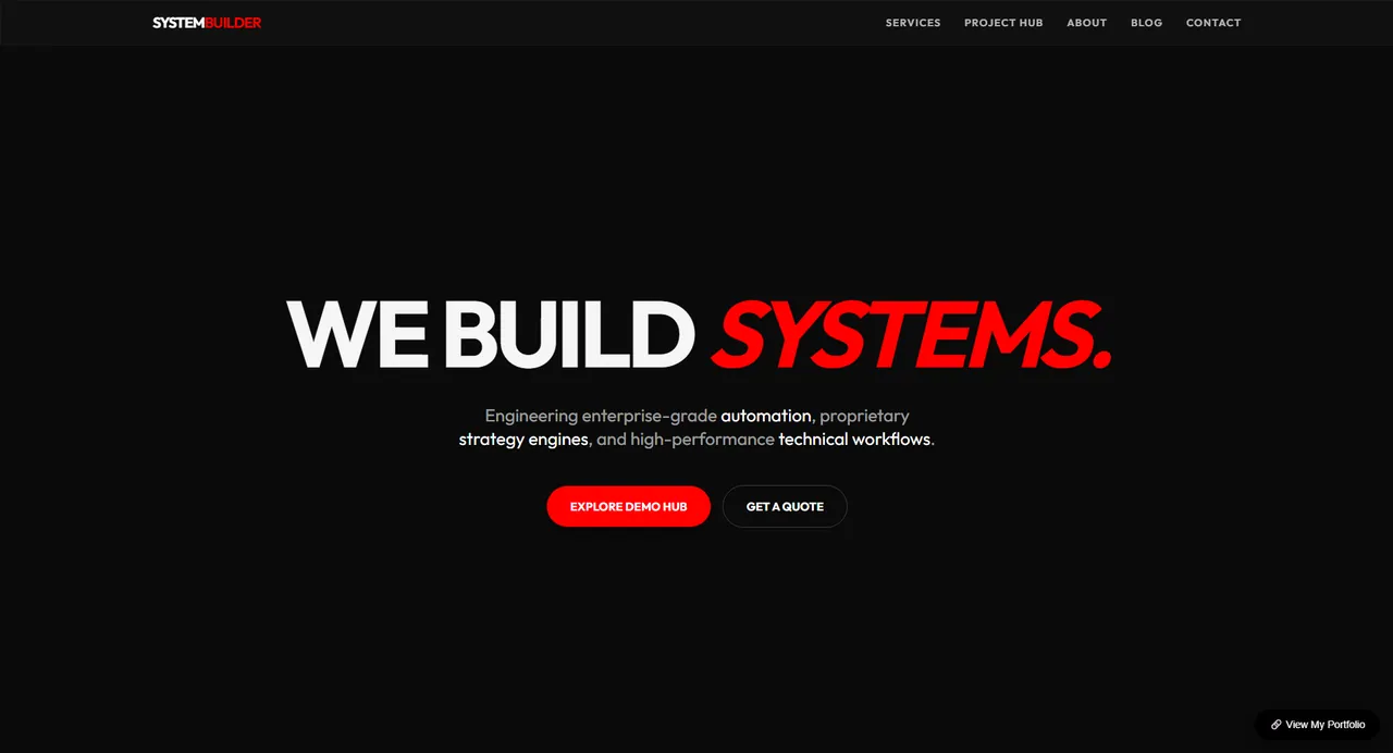 System Builder - Agency Platform mockup preview