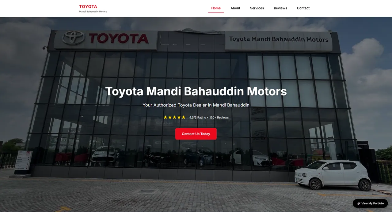 Multi-Page Dealership Website for Toyota mockup preview